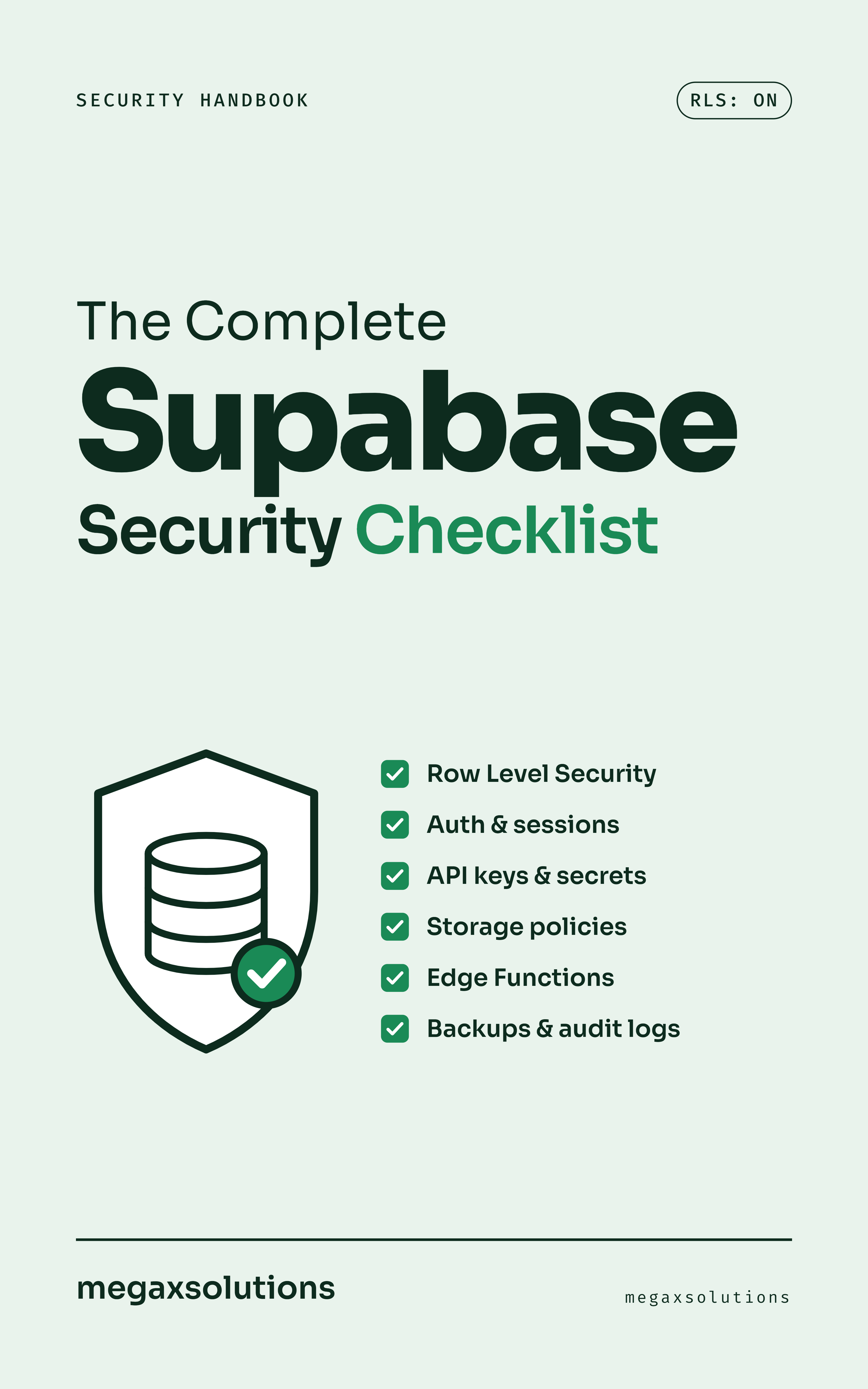 Complete Supabase Security Checklist